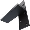 Ekena Millwork 2 1/2"W x 8"D Floating Steel Heavy Duty Wall Mount, Powder Coated Black BKTM02X08FWPBL